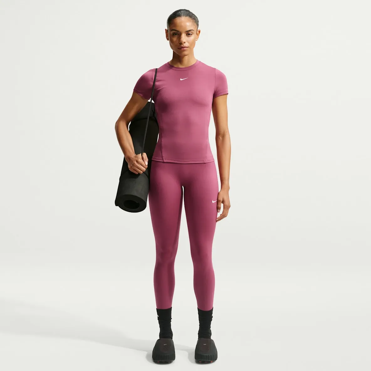 Leggings i 7/8 lengde med høyt liv til dame
