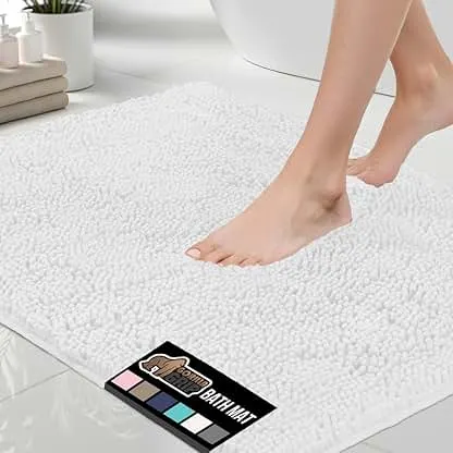 GORILLA GRIP Bath Rug Mat, Thick Soft Absorbent Chenille…
