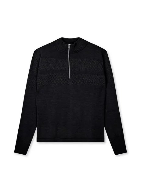 Wool Klemens Half Zip Knit Sky Captain