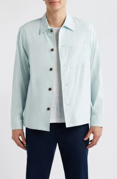 Linen Blend Overshirt Jacket