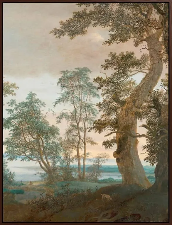 Canvas River Landscape 90x12, m/brun svevelist i tre