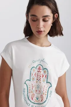 Camiseta dibujo algodón