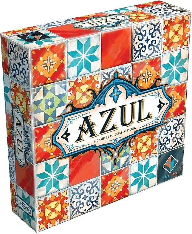 Azul Board Game - Tile Placement & Mosaic Art Adult Board Games, Award-Winning Strategy for Adults & Families, Beautiful Tile Family Fun for Adults, 2-4 Players Ages 8+, 30-45 Minute Playtime