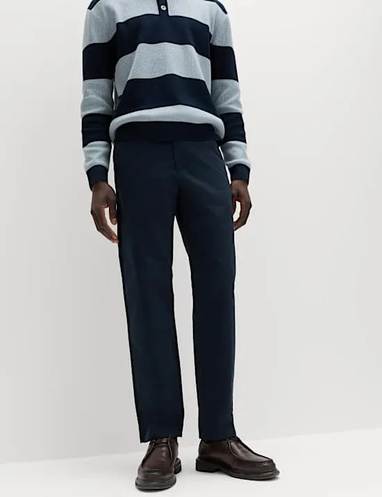 Chinos in normaler Passform aus reiner Baumwolle