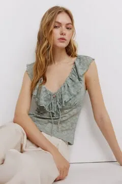 Top volantes lace