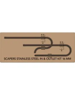 SuperFish Scapers RVS in- & uitlaat set - Filteraccessoire - 16 cm