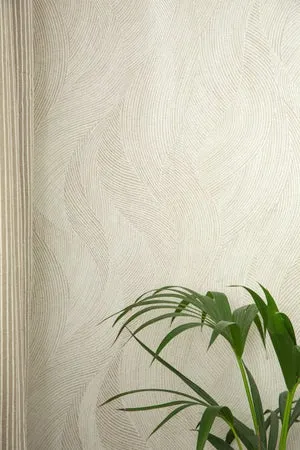 Papel pintado vinilo aplicación cola en pared Geométrico Ondas amarillo DID 53cmx10m lavable apto para cocinas o baños