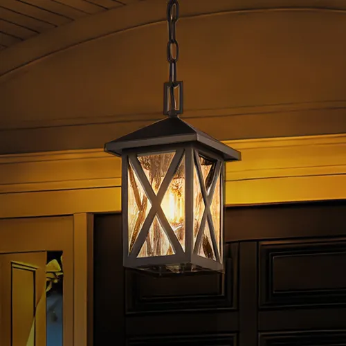 Patriot Lighting® Taden 6-1/8"W Textured Black 1-Light Outdoor Pendant