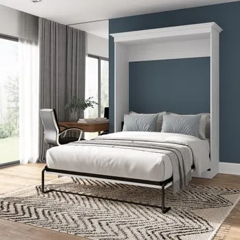 Bestar Audrea Queen Wall Bed in White