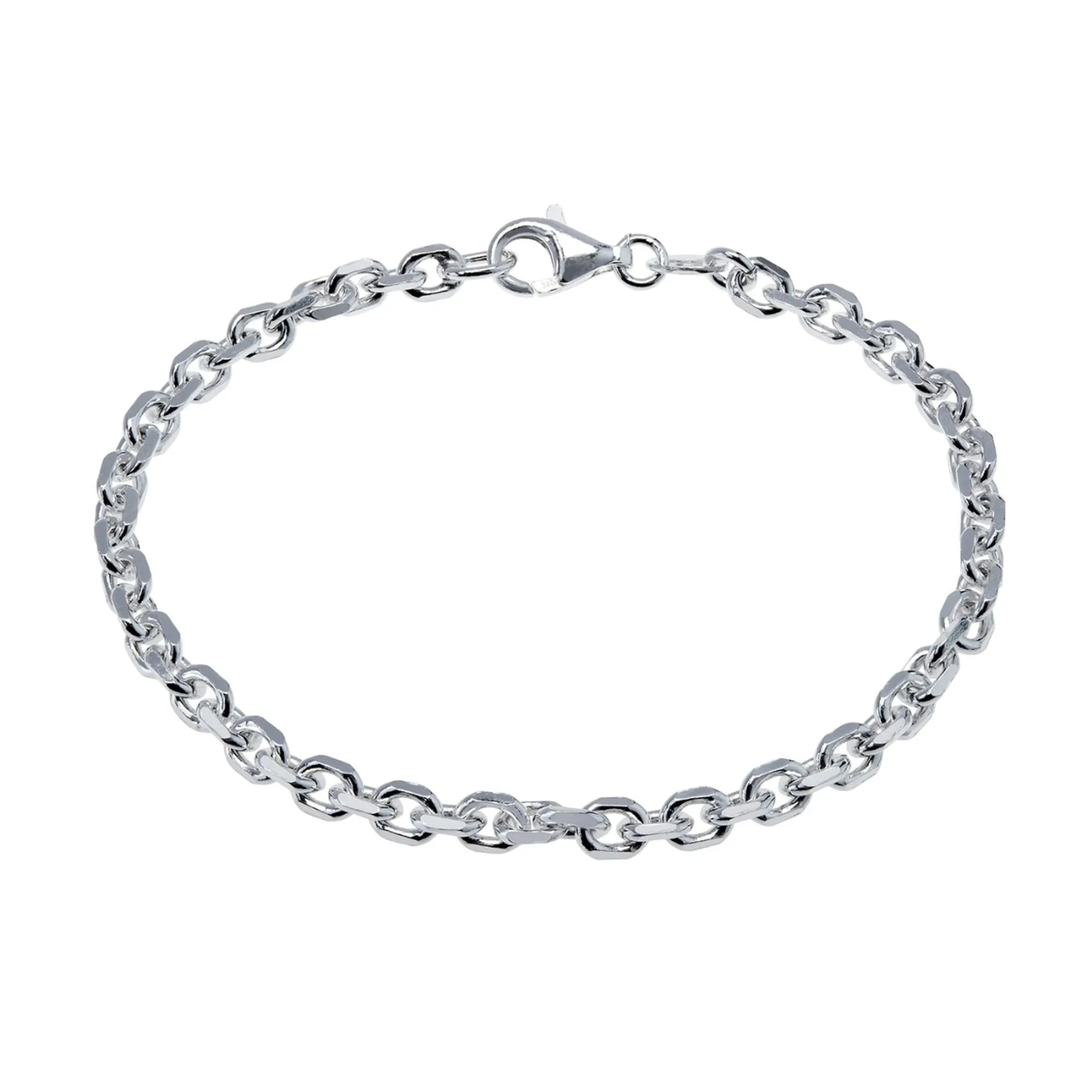 Armbånd anker i 925 sølv 21 cm