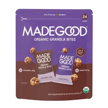 MadeGood Organic Granola Minis, Variety Pack, 0.85 oz, 24-count