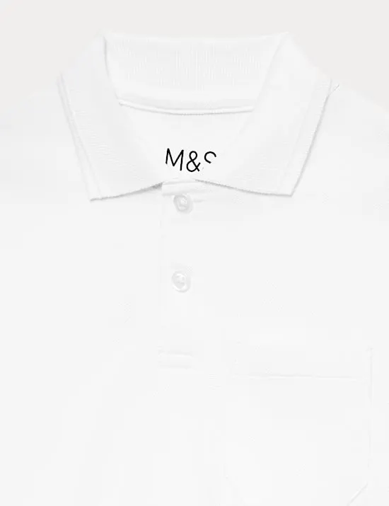 Pure Cotton Easy Dressing StayNew™ Polo Shirts (3-18 Yrs)