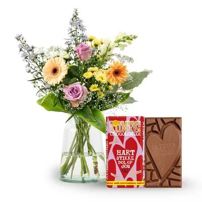 Boeket Pastel | Tony's Chocolonely - Hartstikke dol op jou