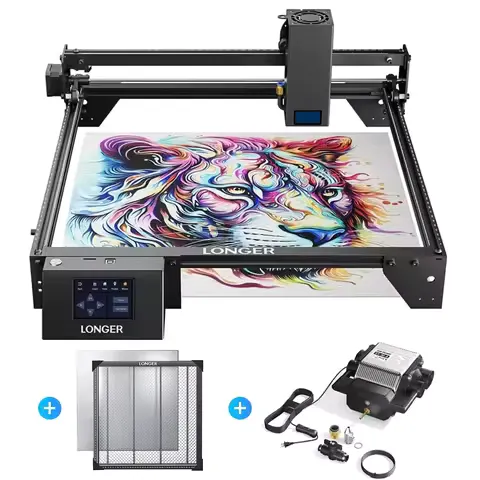 RAY5 20W Laser Cutting Engraving Machine + Air Pump Assist KIT + 500mm Honeycomb Working Table DIY Desktop CNC Engraver Cutter