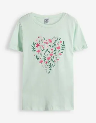 T-shirt - Stampa frontale - Verde chiaro