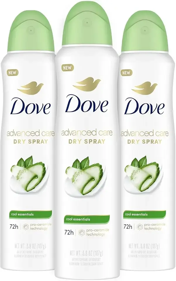 Dove Advanced Care Antiperspirant Deodorant Spray Cool Essentials 3.8oz 3PK