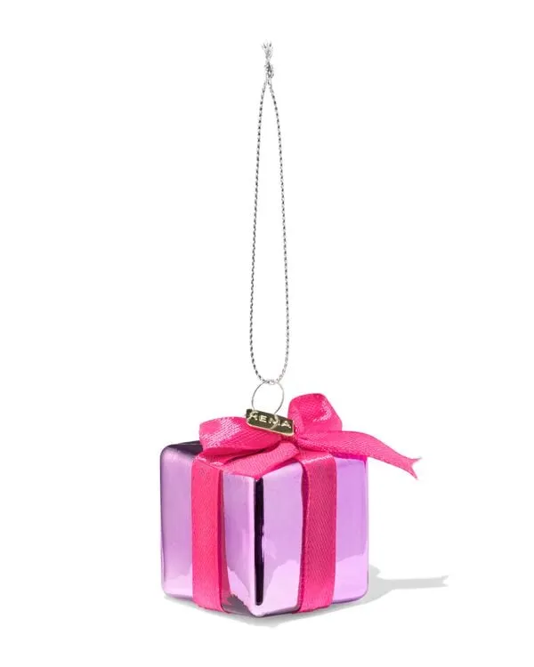 kersthanger 4cm glas cadeautje