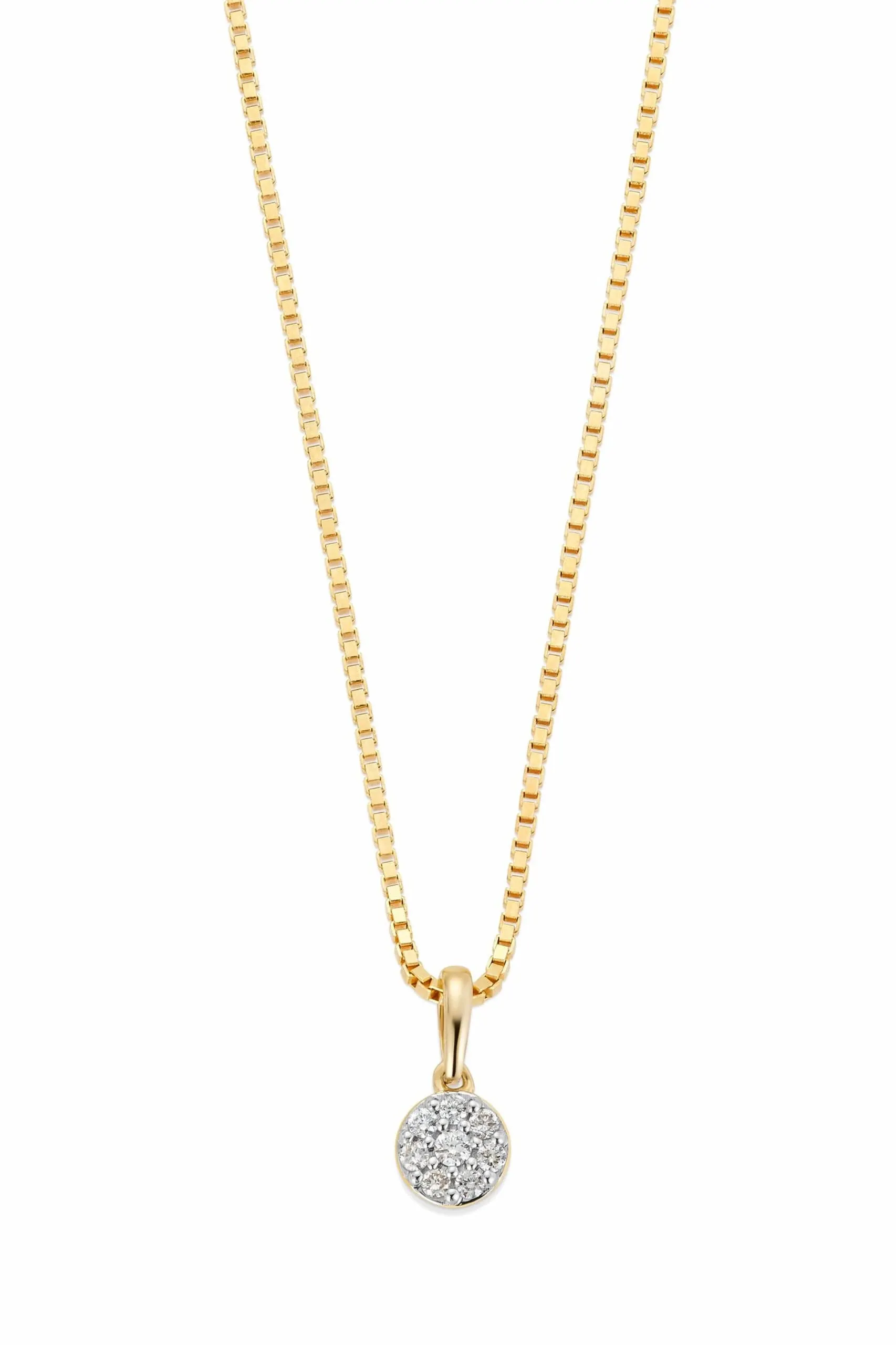 Mary diamantsmykke i 375 gult gull 0,06 ct