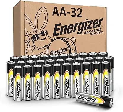 Energizer AA Batteries Alkaline Power, 32 Count Alkaline Double A Battery Pack Energizer AA Batteries Alkaline Power, 32 Count Alkaline Dou…