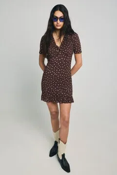 Vestido corto de lunares