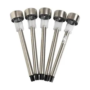 Solar lantaarns - zilverkleurig - set van 5