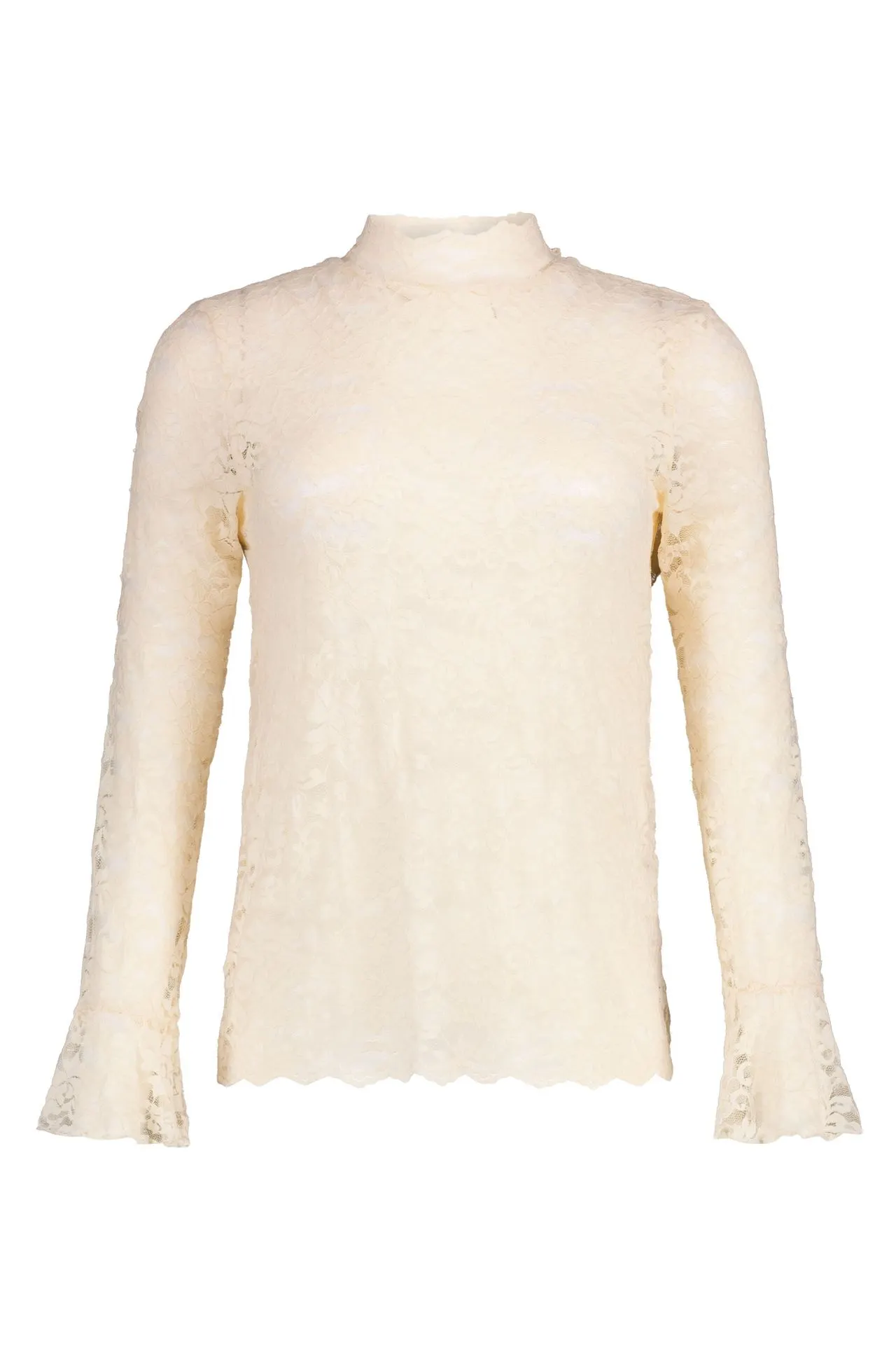 Crème kanten shirt