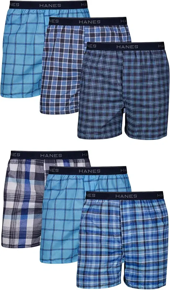 Men's Underwear Boxers Pack, Cool & Breathable Cotton Underwear, Moisture-Wicking Boxers for Men