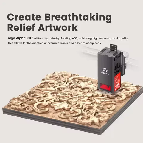 Algolaser Alpha MK2 20W Laser Engraving Cutting Machine WiFi APP Control Desktop Laser Engraver Tool for Wood Acrylic Glass Ceramic DIY