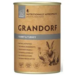 Natvoer voor honden Adult 400g Kalkoen,Konijn