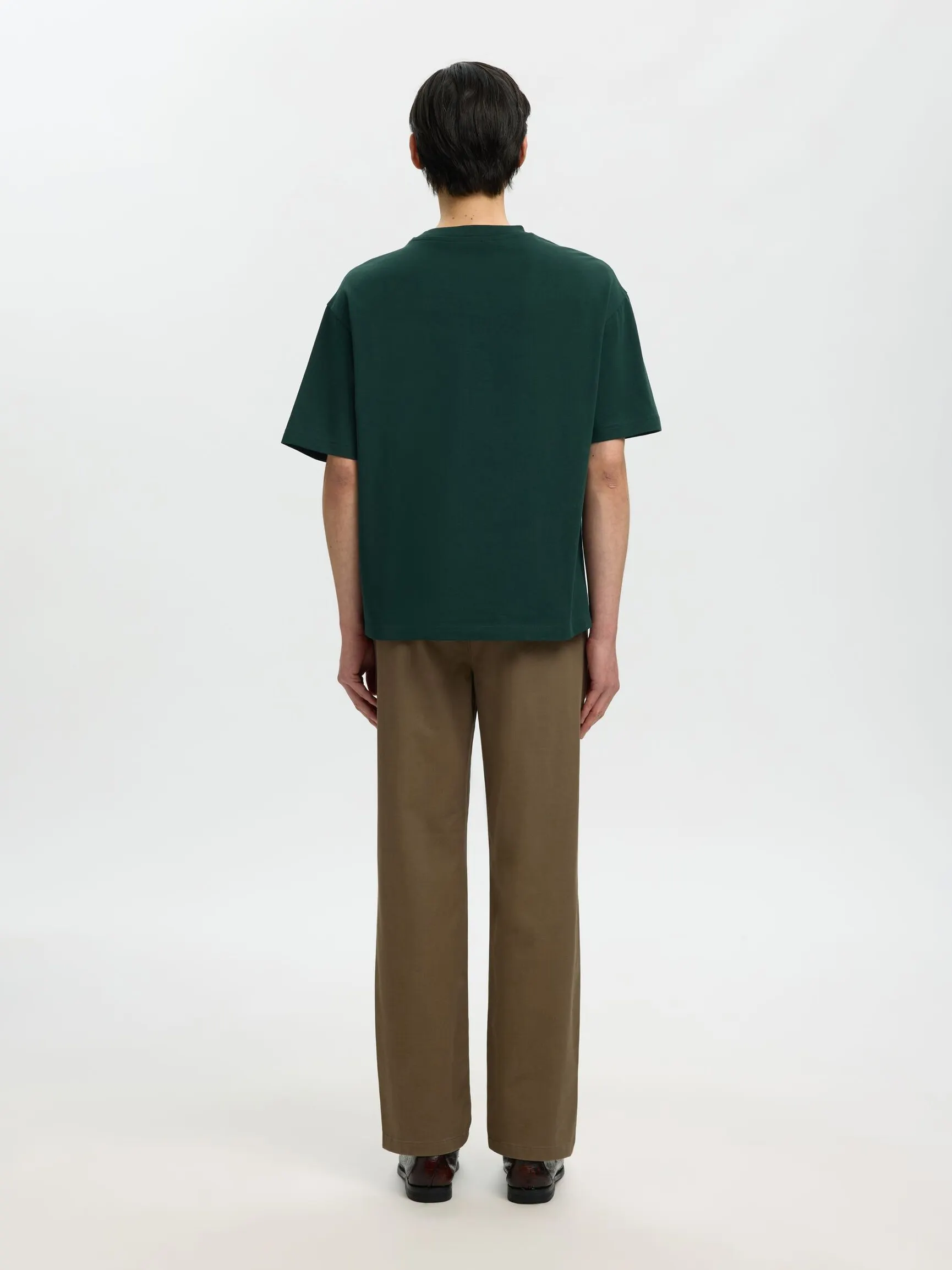 100 % BOMULL CREW NECK-T-SKJORTE