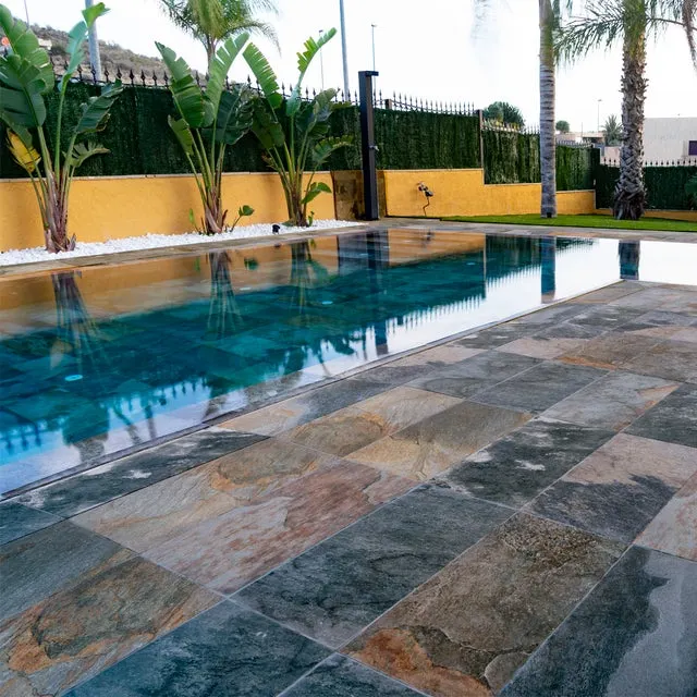 Revestimiento para piscina efecto piedra Beige Aspen Pool 30x60 cm