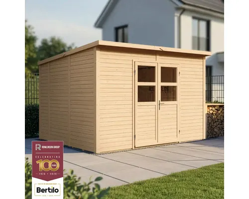 Dřevěný zahradní domek Konsta Baltrum 2 přírodní 337 x 289 cm