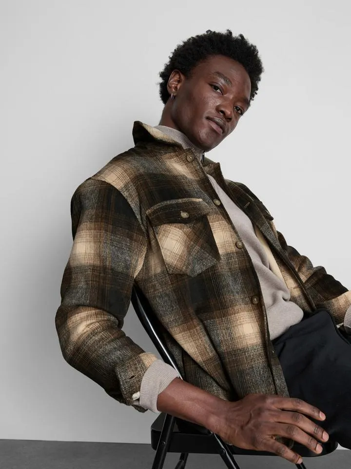 Veste-chemise à carreaux