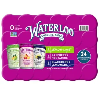 Waterloo Sparkling Water, Variety Pack, 12 fl oz, 24-count