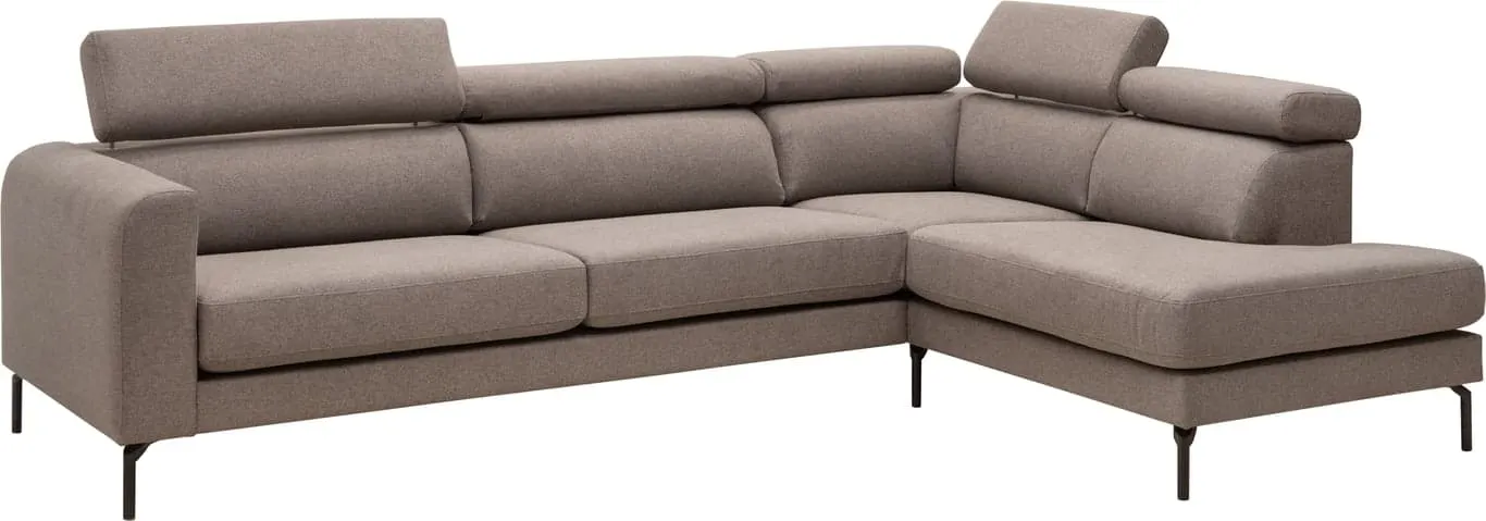 Capri hjørnesofa m/åpen ende Stoff Austin 4 Stone