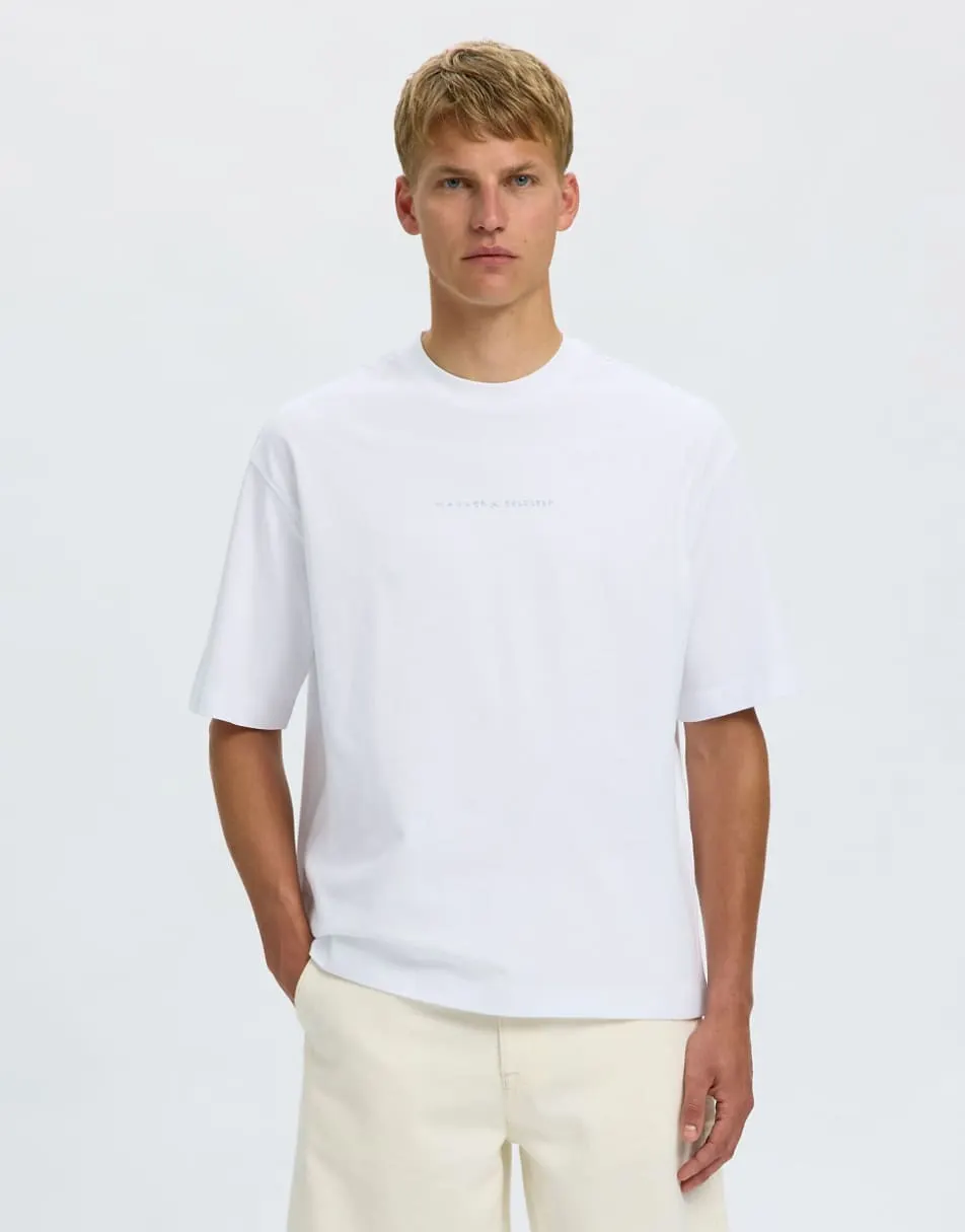 Selected T-shirt in bright white