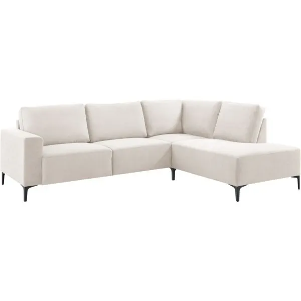 Hoekbank rechts Fabria beige basic comfort
