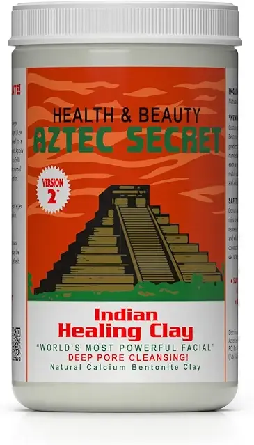 Aztec Secret – Indian Healing Clay – Deep Pore Cleansing Facial & Body Mask – The Original 100% Natural Calcium Bentonite Clay – New Version 2-32 Oz (Pack of 1)