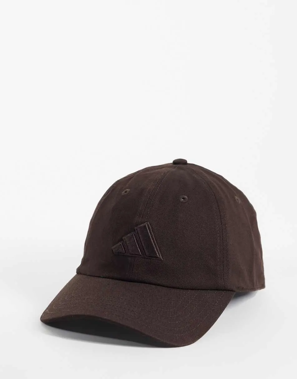 adidas Training dad cap in coffee brown