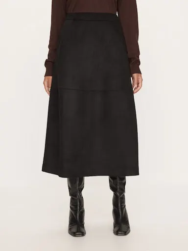 Callie Suede Midi Skirt