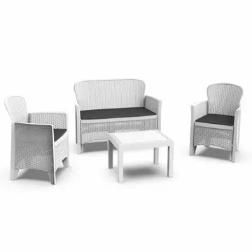 Set da giardino Jungle Bianco Linea Rattan