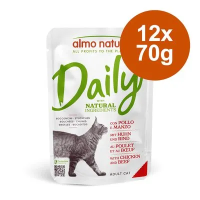 Lot Almo Nature Daily 12 x 70 g pour chat