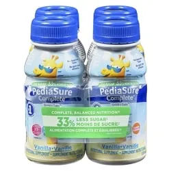 Complete Grow & Gain Nutritional Supplement Vanilla, Less Sugar 4 x 235 ml