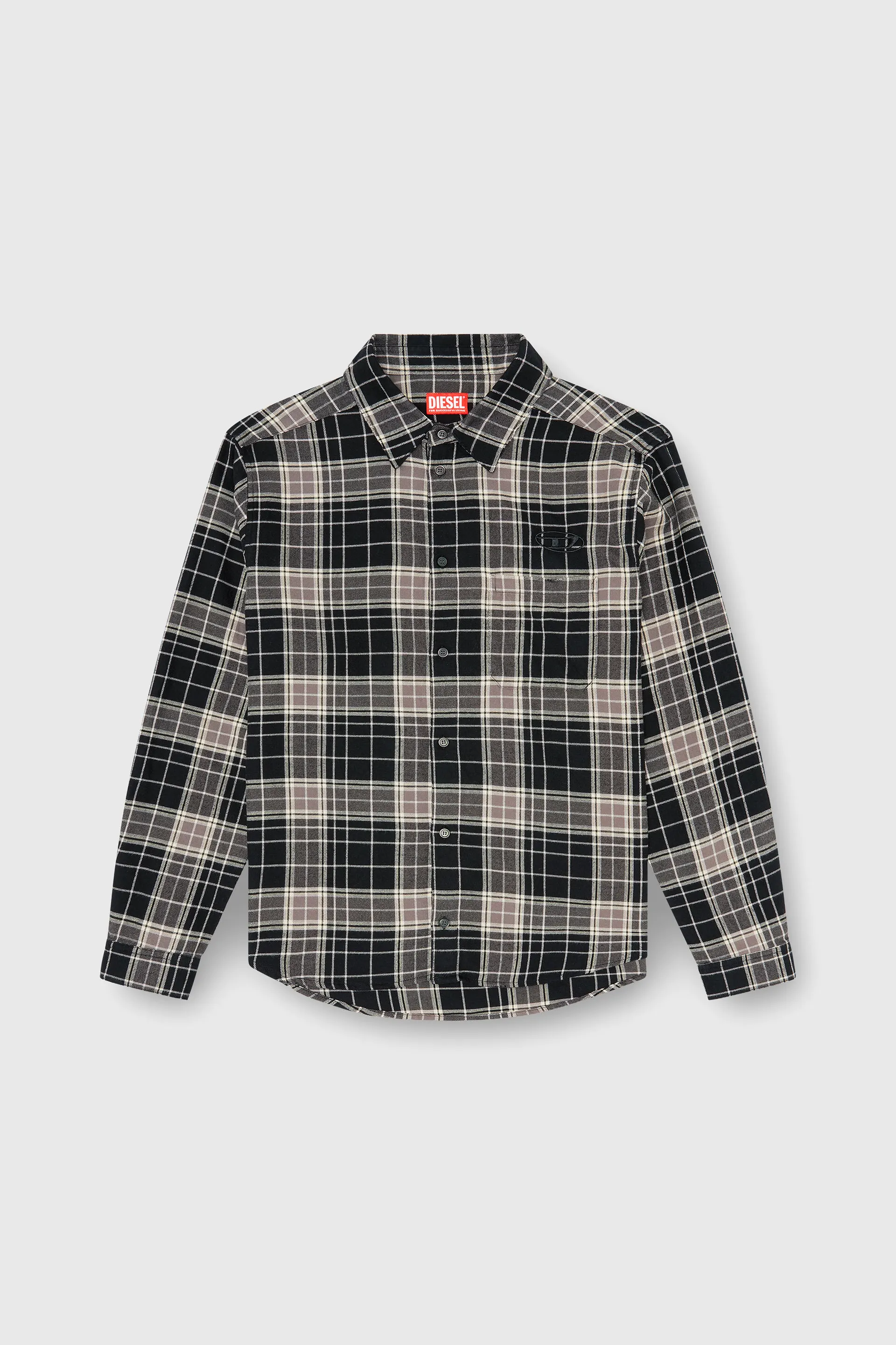 Distressed shirt in check flannel