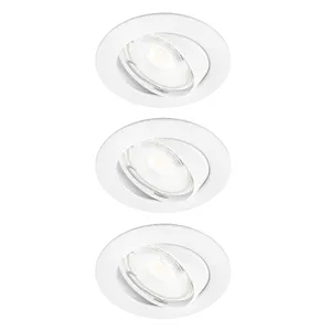 Set da 3 pezzi, faretto da incasso con fonte luminosa fisso GU10 INSPIRE CLANE bianco Ø 8.2 cm Luce bianco naturale