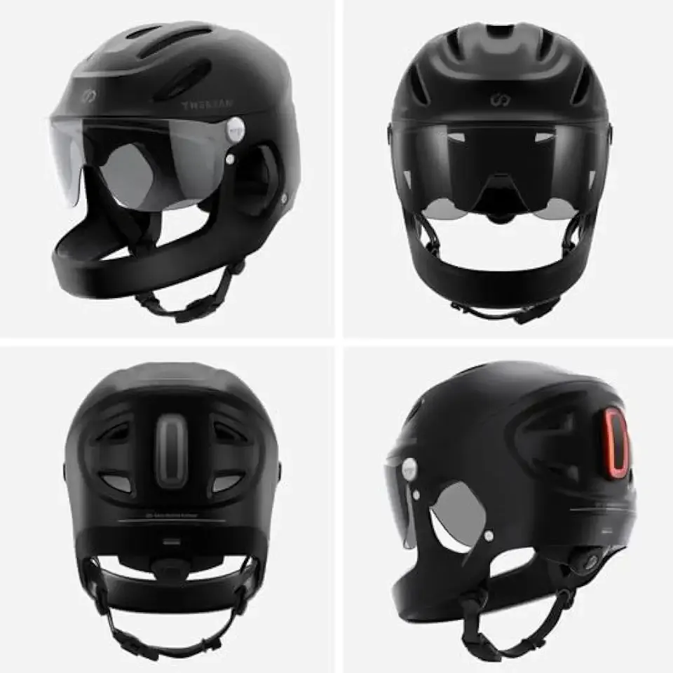THE BEAM Virgo Full Face Helmet – Revolutionary Protection for E-Bikes, Scooters & More, MIPS Brain Protection System, Lightweight, Smart Brake Light, Unisex