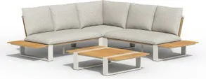 Tierra Outdoor 5-zits loungeset Seto crème