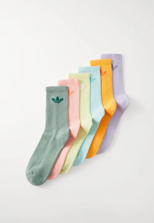 TR CREW S 6PACK UNISEX - Sokker - silver green/glow pink/powder yellow