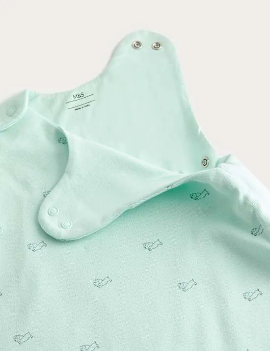 Pure Cotton Dog Print 1.0 Tog Sleeping Bag (0-3 Yrs)
