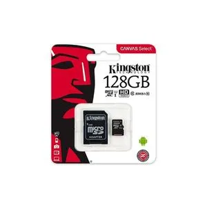 Tarjeta de Memoria Microsd 128gb Kingston Canvas Select Clase 10